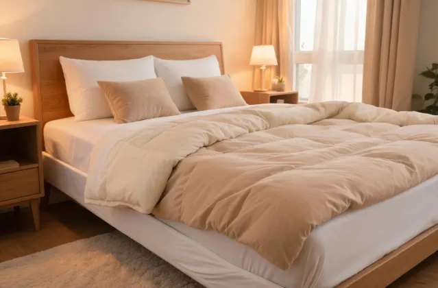 Family bedroom with layered Utopia Bedding products