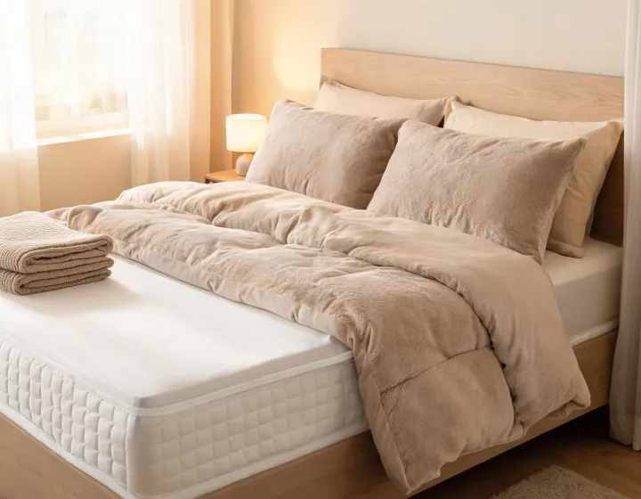 Utopia Bedding product range on a styled bed